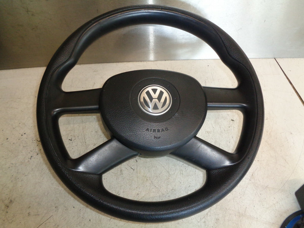 VW VOLKSWAGEN POLO 2005 9N3 3 SPOKE STEERING WHEEL + SAFETY BAG