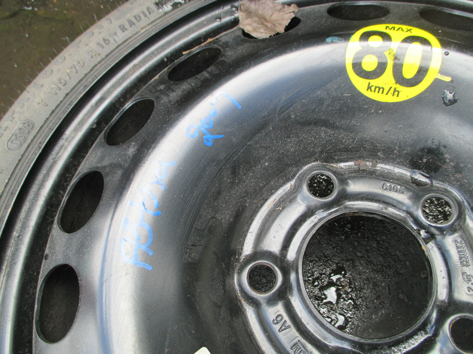 VAUXHALL ASTRA H 2007 16 INCH SPACE SAVER WITH TYRE 115/70R16