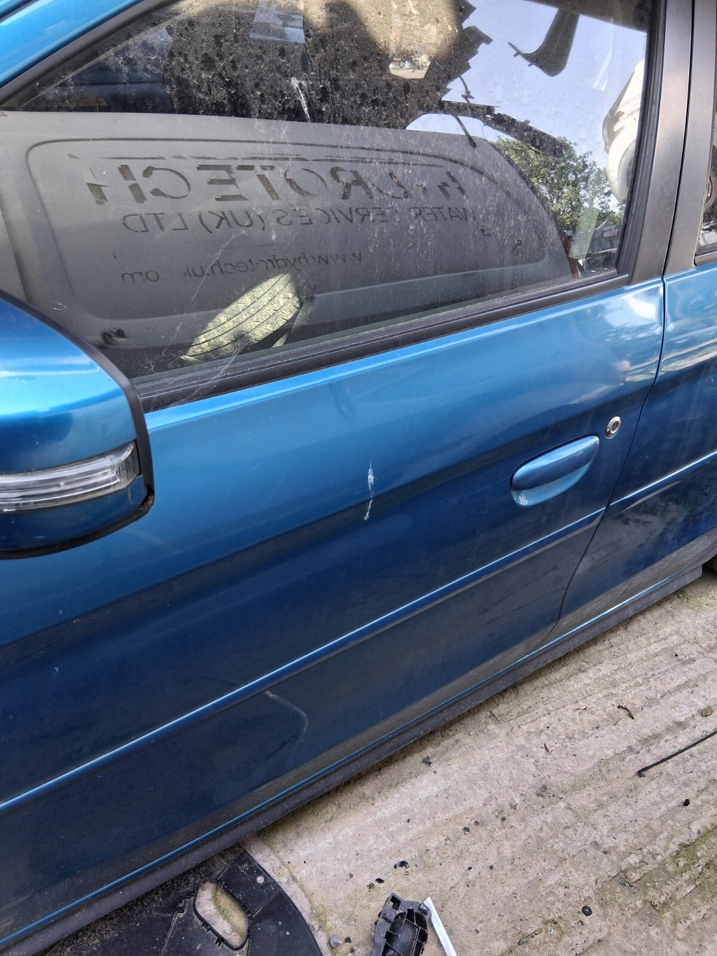 2016 MITSUBISHI MIRAGE MK6 NSF PASSENGER SIDE FRONT BARE DOOR REMIS BLUE T36