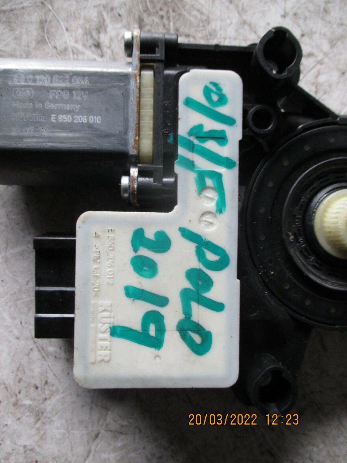 VOLKSWAGEN POLO 2019 MK6 AW OSF FRONT DRIVER SIDE WINDOW MOTOR 2Q2959881