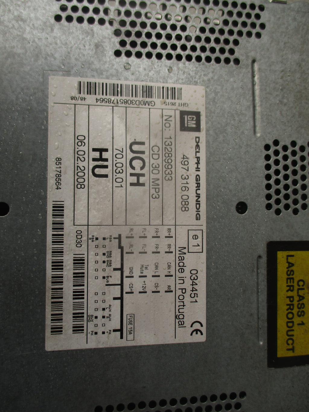 2009 VAUXHALL ASTRA H RADIO STEREO CD PLAYER 497316088 13289933