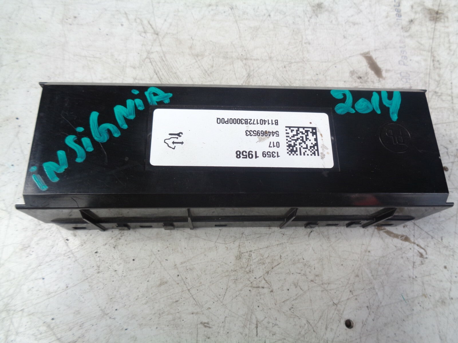 VAUXHALL INSIGNIA 2014 MK1 2.0 ECU HEATER CONTROL MODULE 13591958