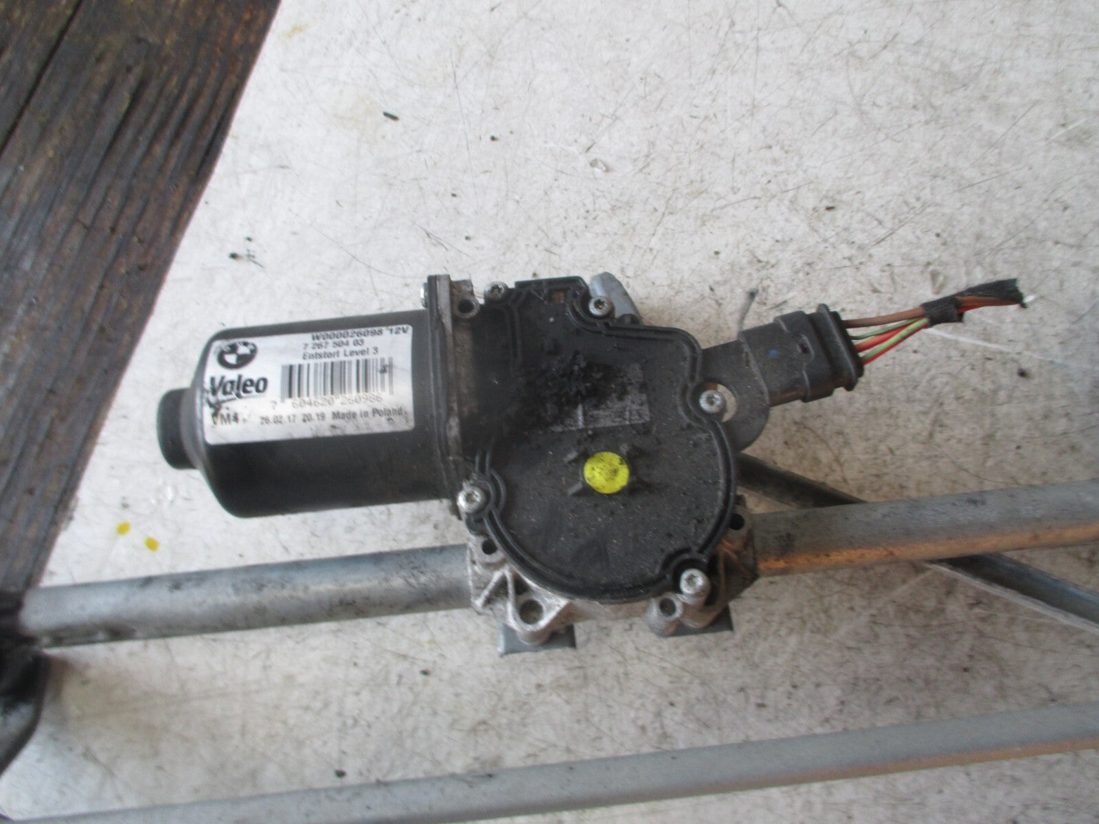 BMW 3 SERIES F30 2017 OSF DRIVER SIDE FRONT WIPER MOTOR 7267504