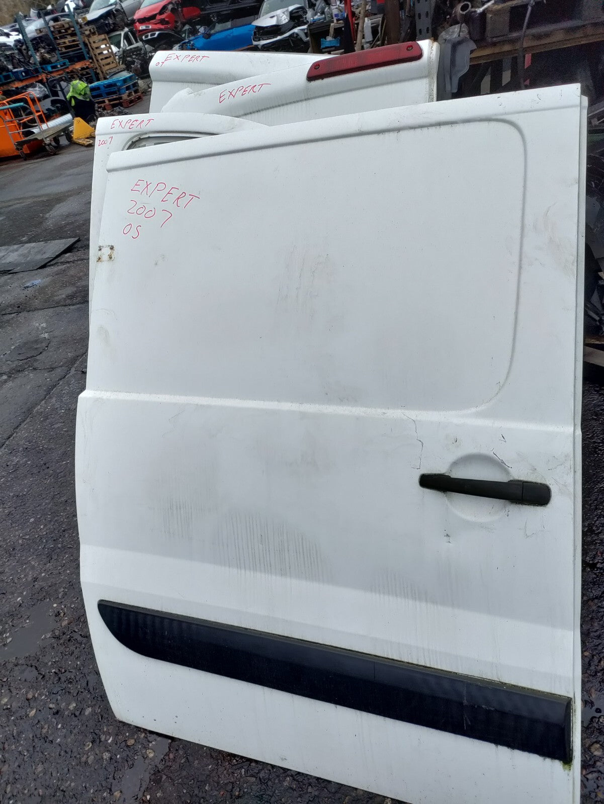 2007 PEUGEOT EXPERT MK2 OSR DRIVER SIDE REAR SLIDING COMPLETE DOOR WHITE
