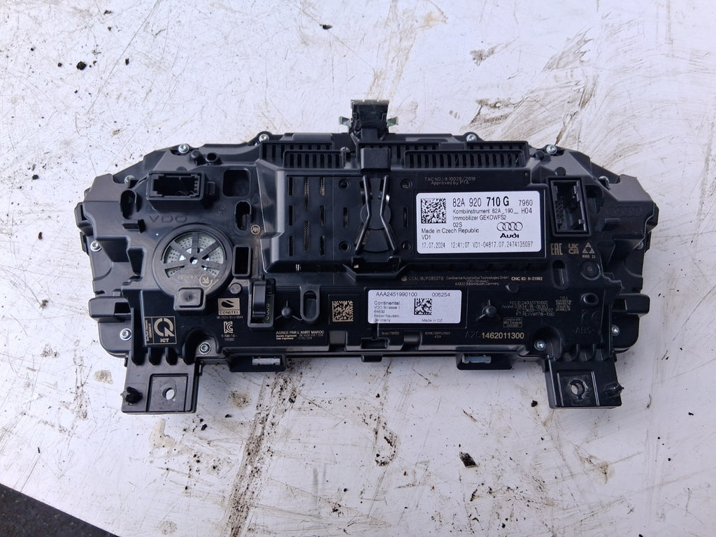 2024 AUDI A1 S LINE MK2 GB 1.0 PETROL SPEEDOMETER INSTRUMENT CLUSTER 82A920710G