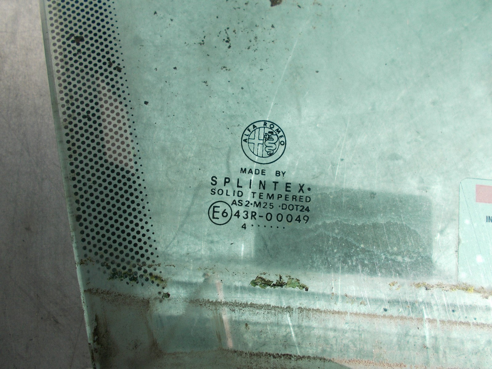 2004 ALFA ROMEO GT OSF DRIVERS SIDE FRONT WINDOW GLASS