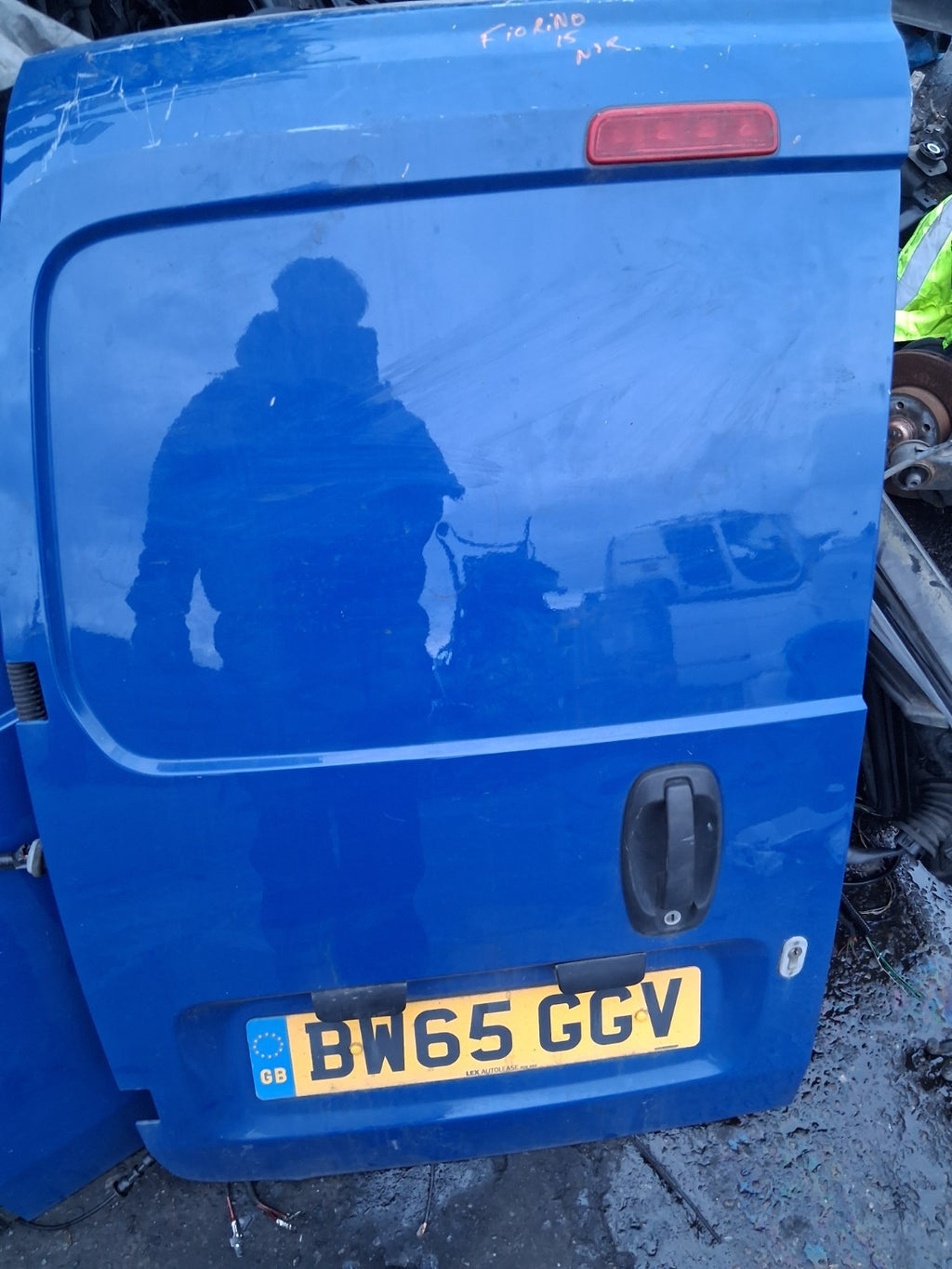 2016 FIAT FIORINO NSR PASSENGER SIDE REAR BACK DOOR WITHOUT HINGES BLUE