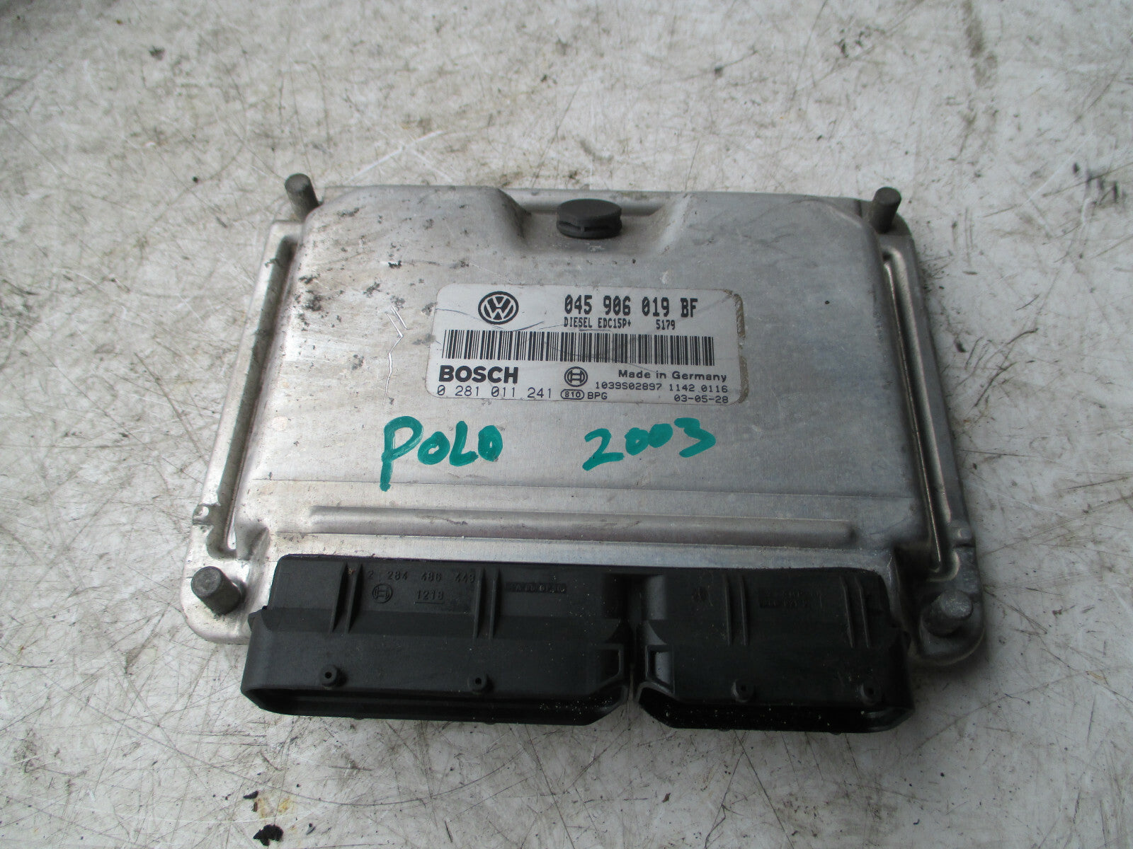 VW VOLKSWAGEN POLO 2003 1.4 DIESEL ECU ENGINE CONTROL MODULE UNIT 045906019BF
