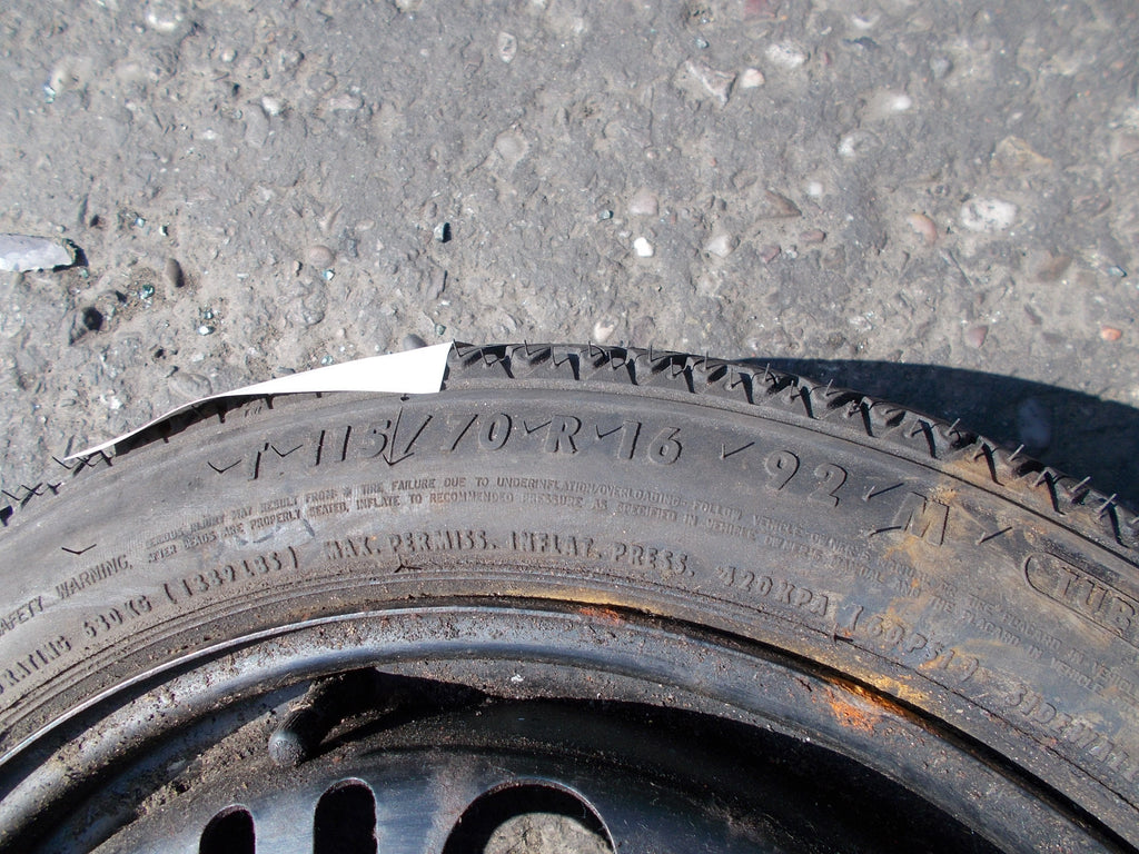 VAUXHALL VECTRA C CONTINENTAL 16 INCH SPACE SAVER WHEEL 115/70 R16 2160132