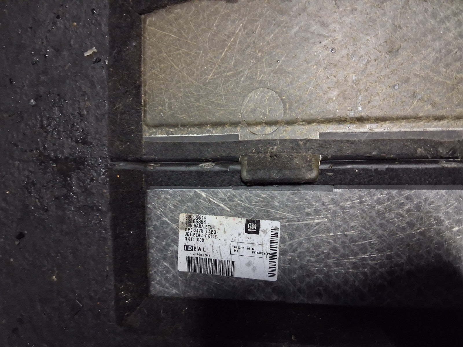 2018 VAUXHALL ZAFIRA C REAR BOOT FLOOR CARPET LINER 13366364