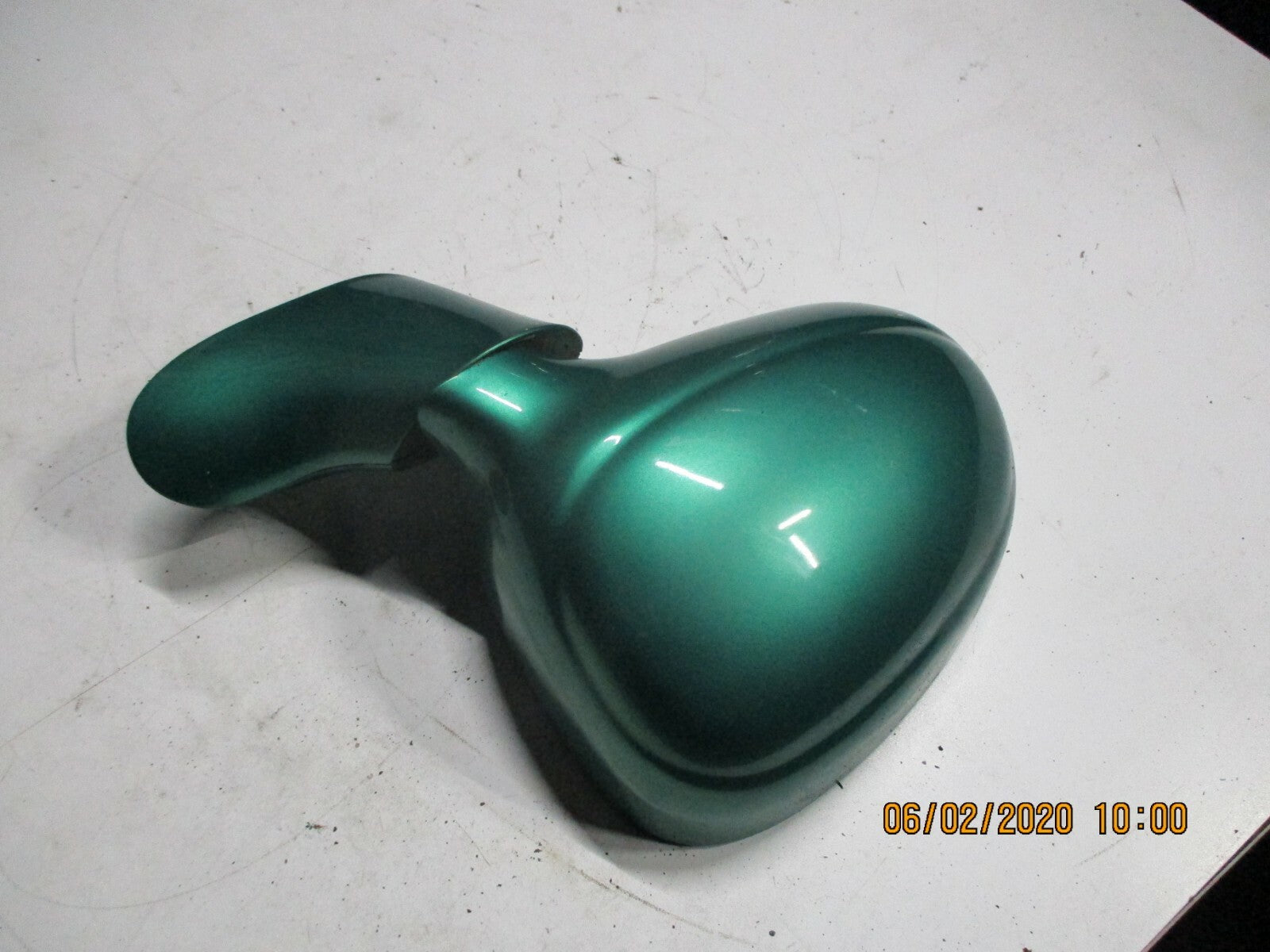 DAEWOO MATIZ 2004 OS DRIVER SIDE MANUAL DOOR WING MIRROR IN GREEN