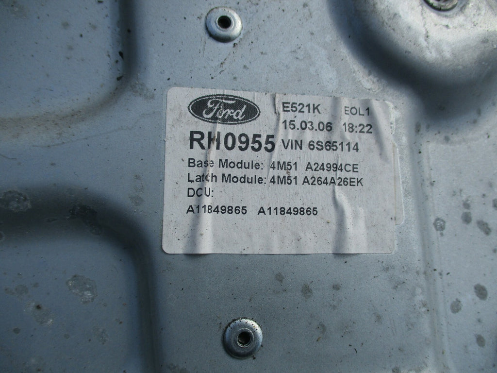 FORD FOCUS MK2 OSR DRIVER SIDE REAR WINDOW REGULATOR PANEL A11849865