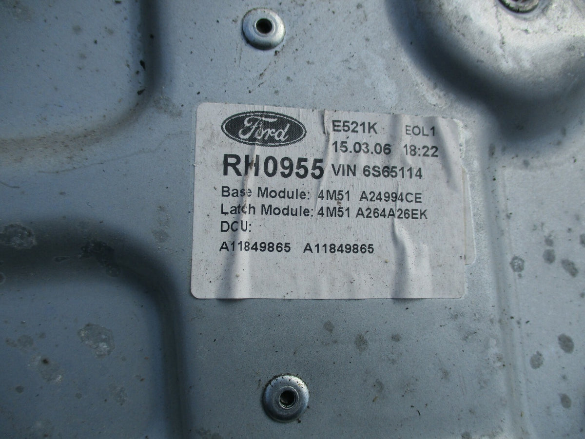 FORD FOCUS MK2 OSR DRIVER SIDE REAR WINDOW REGULATOR PANEL A11849865