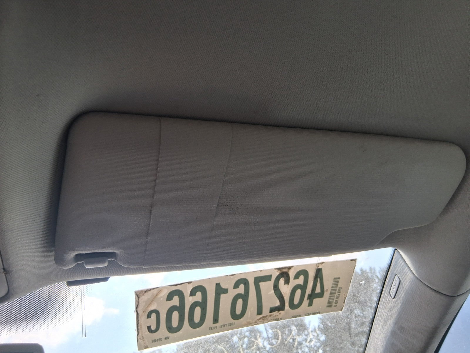 2012 VW VOLKSWAGEN GOLF MK6 OSF DRIVER SIDE FRONT SUN VISOR SHADE
