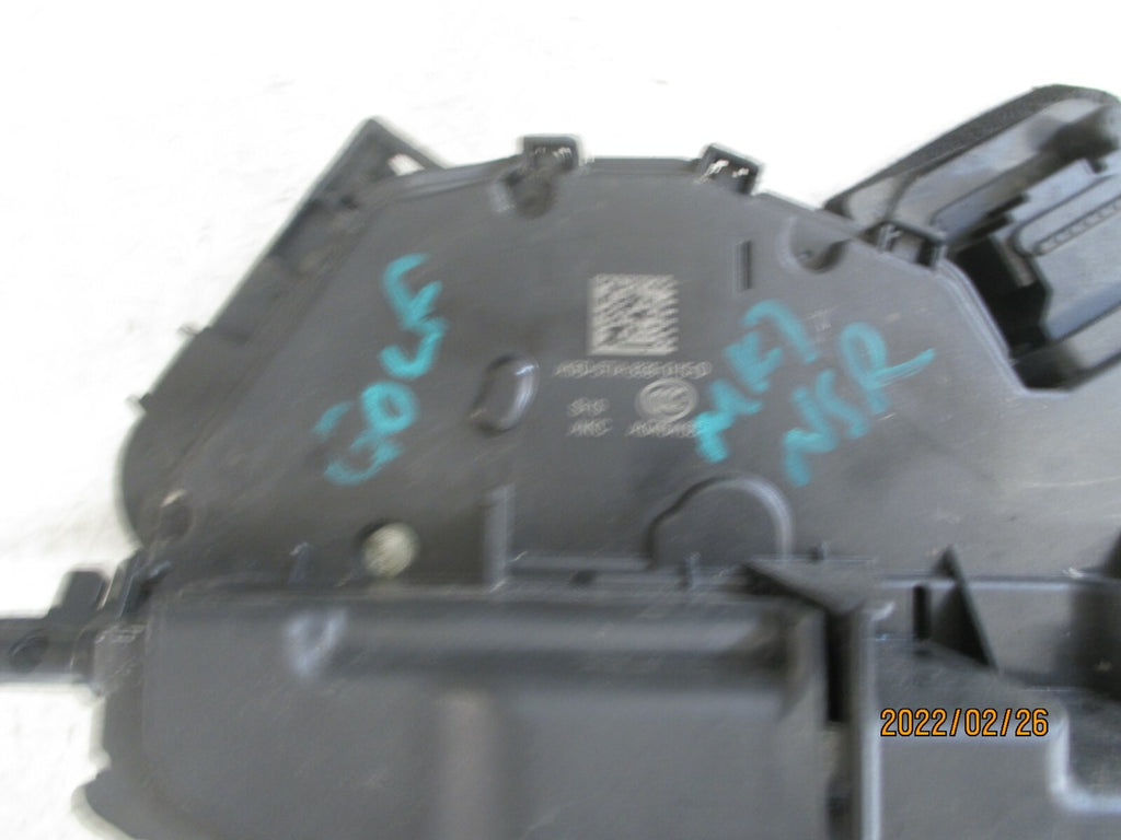 VOLKSWAGEN GOLF 2018 MK7 NSR REAR PASSENGER SIDE DOOR LOCK MECHANISM WITH HANDLE