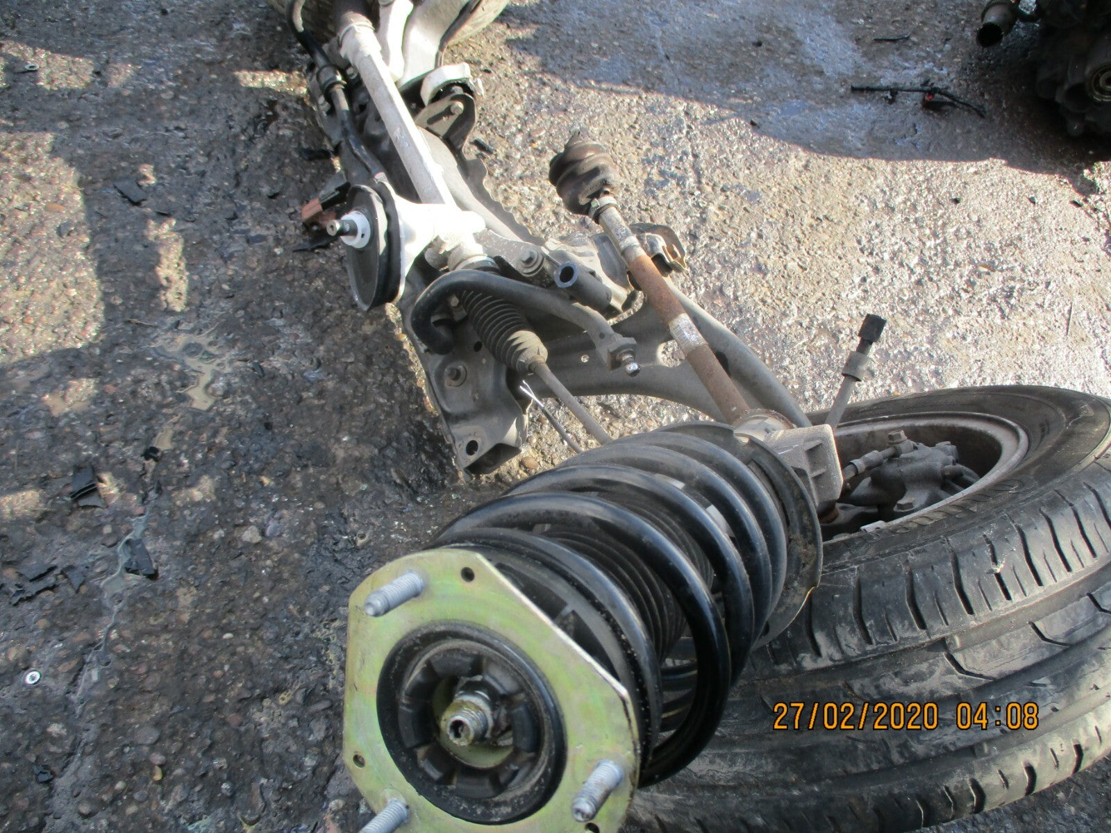 FORD B MAX 1.6 PETROL 2017 COMPLETE FRONT SUB FRAME AXLE DISC HUB SHOCK SPRING