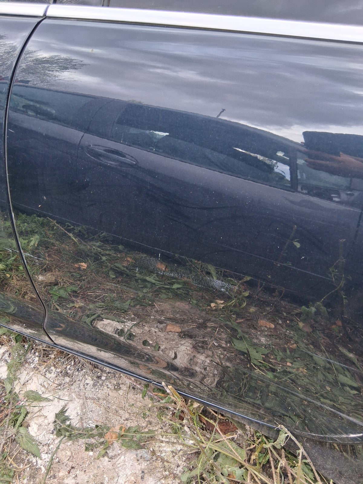 2012 JAGUAR XJ X351 NSR PASSENGER SIDE REAR BARE DOOR MIDNIGHT BLACK MET PEF