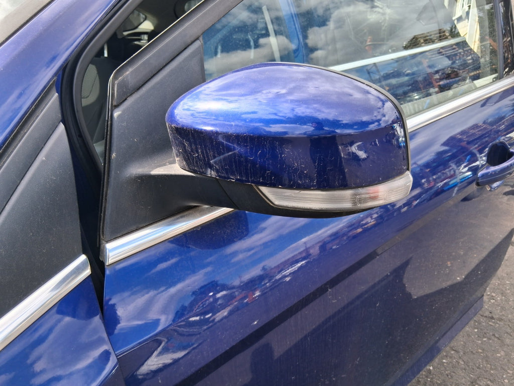 2015 FORD FOCUS MK3 HATCH NS PASSENGER SIDE WING MIRROR DEEP IMPACT BLUE MET HF