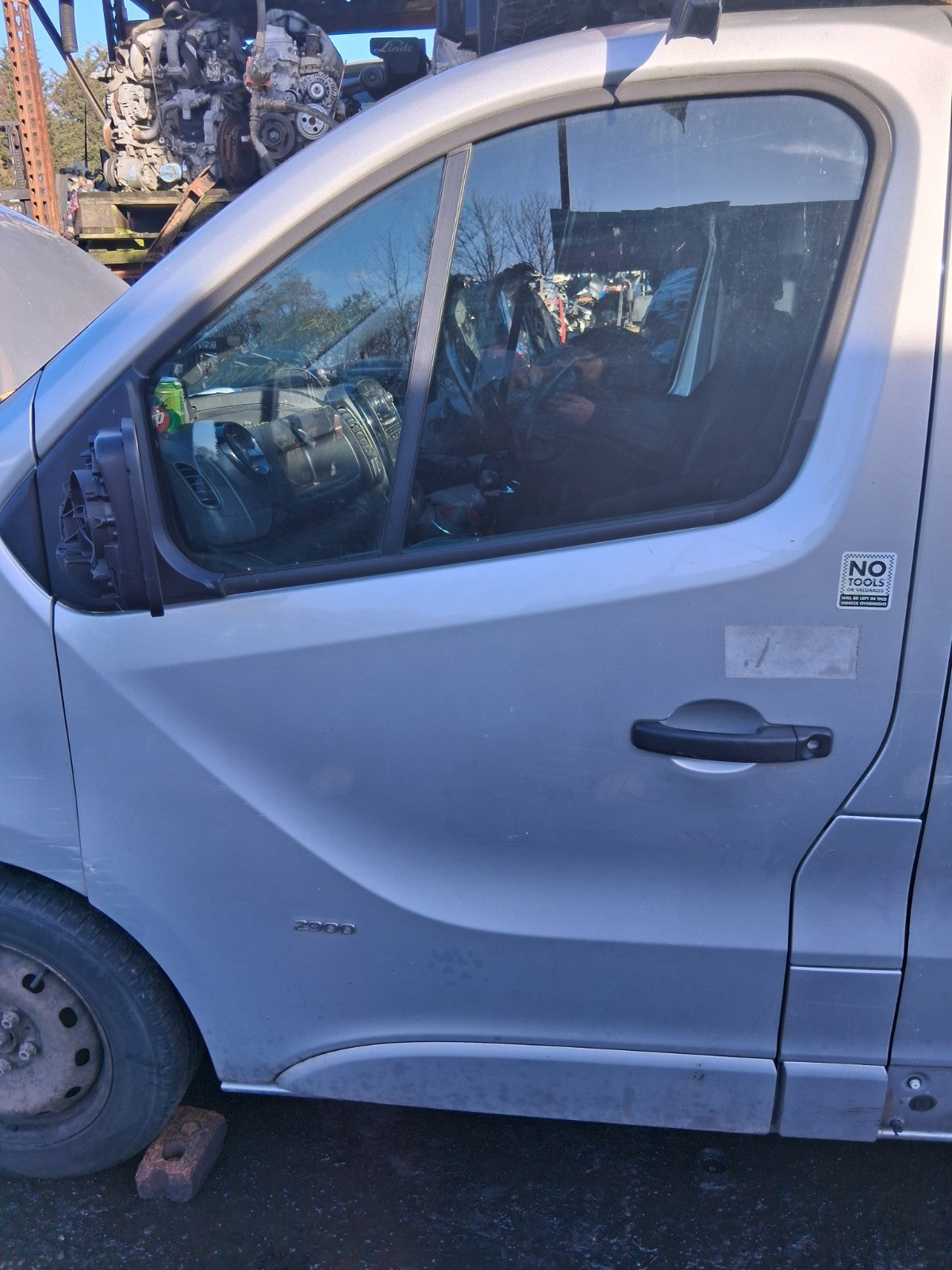 2017 VAUXHALL VIVARO MK2 NSF PASSENGER SIDE FRONT LEFT BARE DOOR SILVER L193