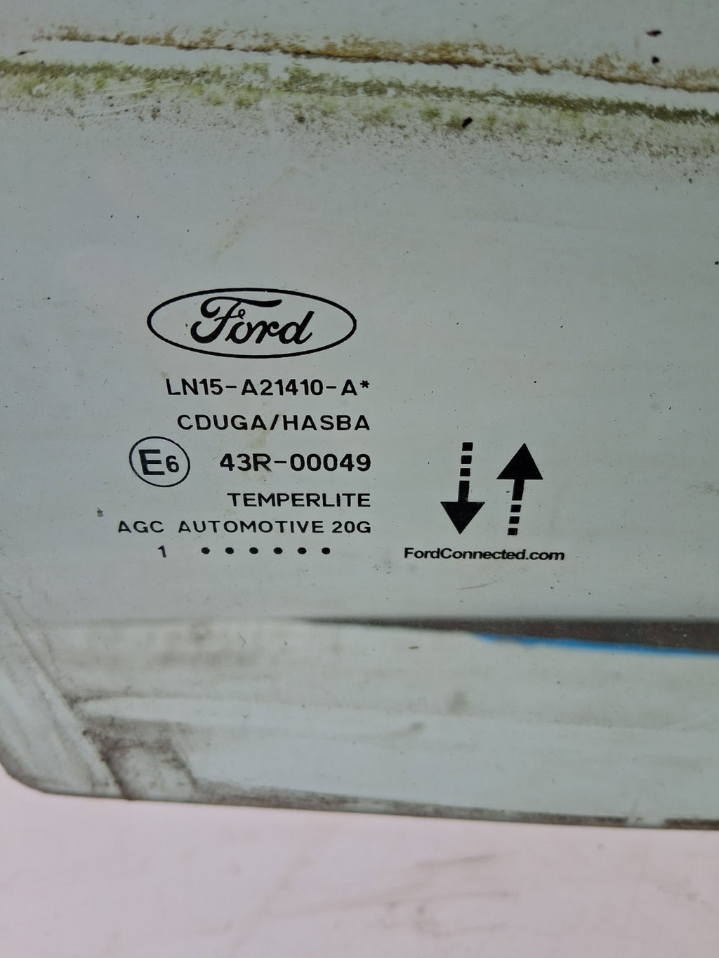 2021 FORD ECOSPORT 71 OSF OFF DRIVER RIGHT SIDE DOOR WINDOW GLASS 43R00049