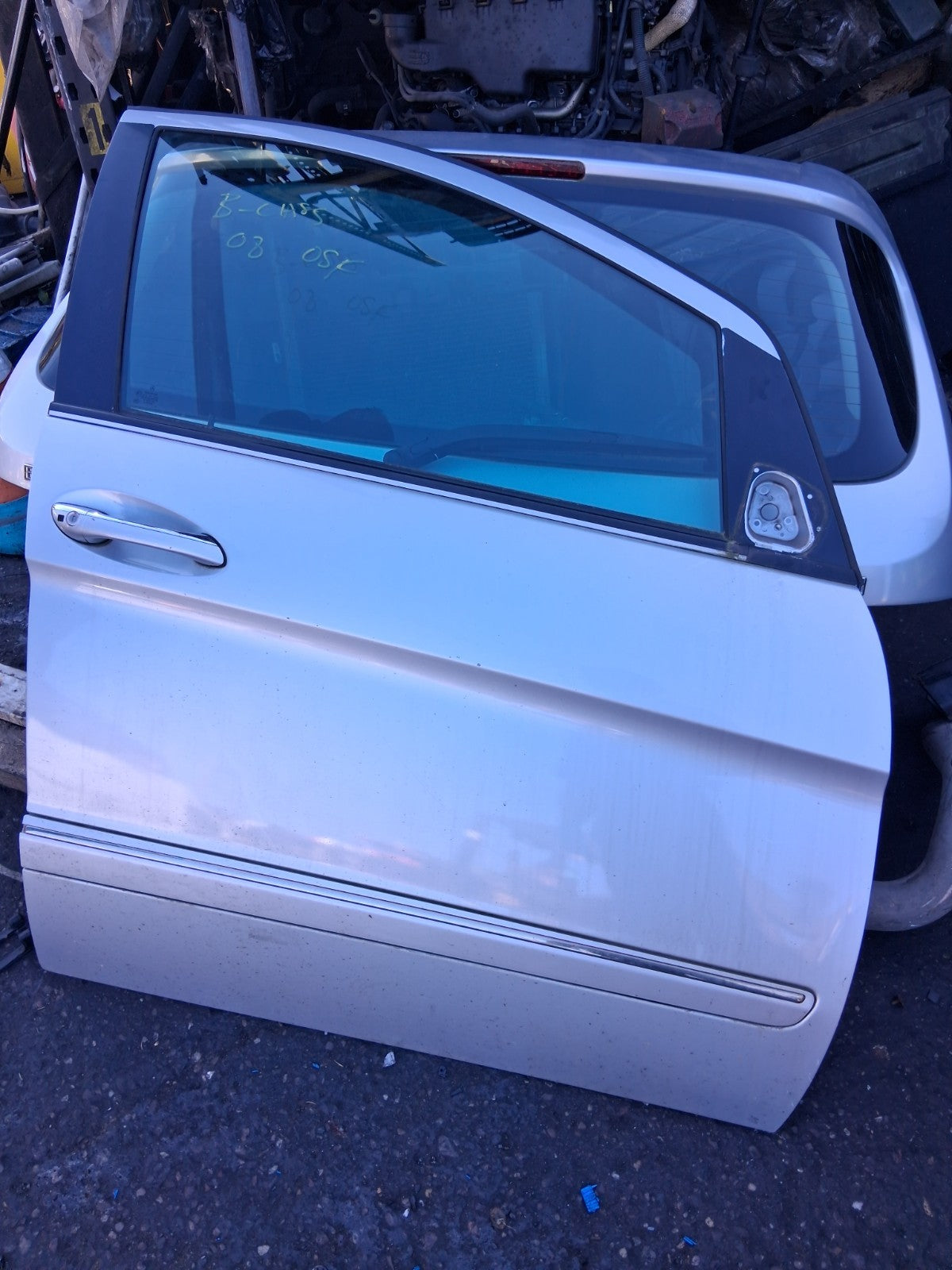 2008 MERCEDES B CLASS W245 OSF DRIVER SIDE FRONT RIGHT BARE DOOR SILVER