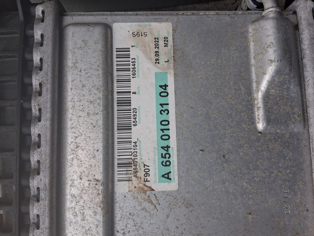 2021 MERCEDES BENZ SPRINTER W907 2.0 DIESEL INTERCOOLER A6540103104