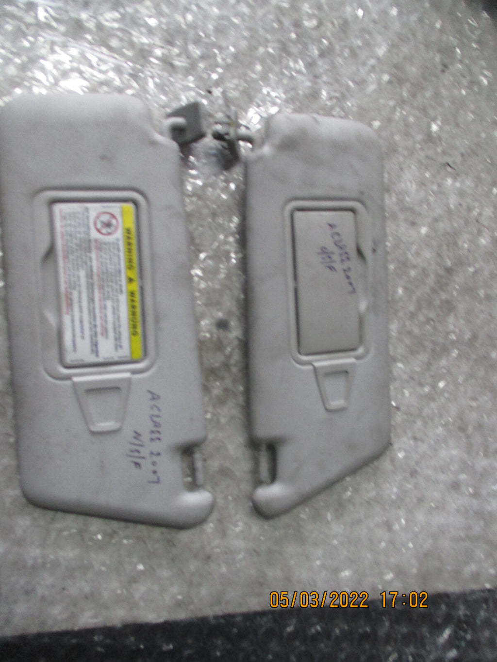 MERCEDES-BENZ A-CLASS 2007 MK2 W169 PAIR OF SUN VISOR