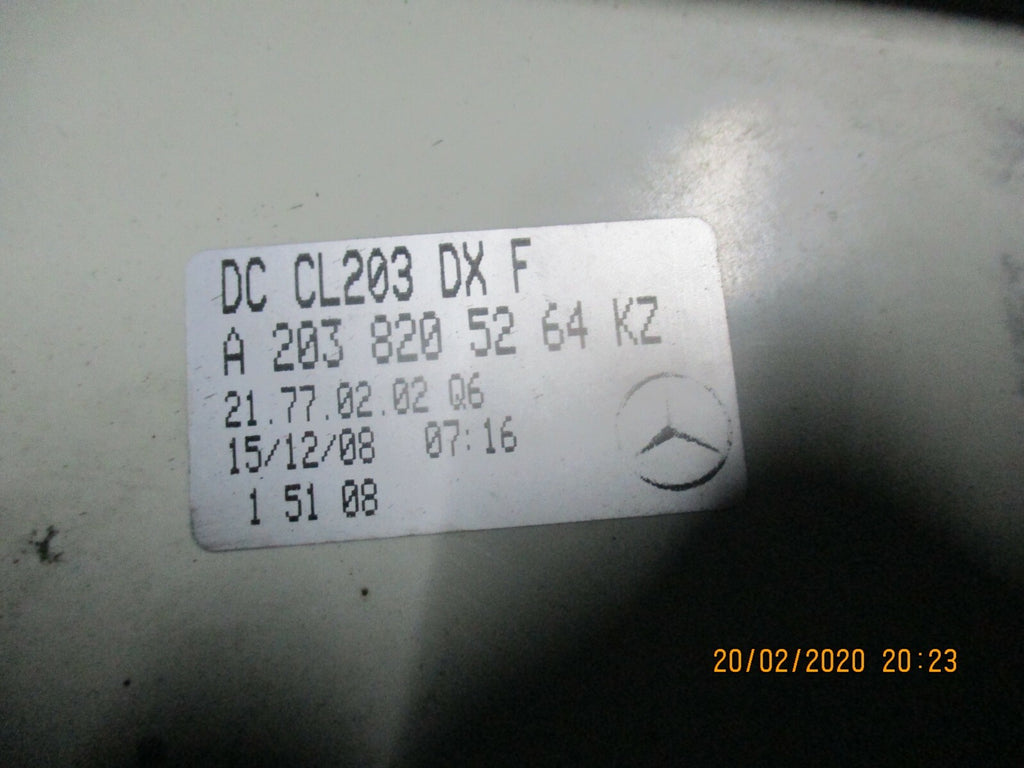 MERCEDES CLC CLASS CL203 2010 OSR DRIVER SIDE REAR BRAKE TAIL LIGHT A2038205264K