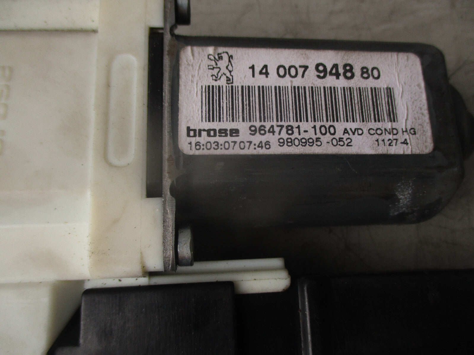 2007 CITROEN C8 MK1 OSF DRIVER FRONT RIGHT WINDOW MOTOR 1400794880