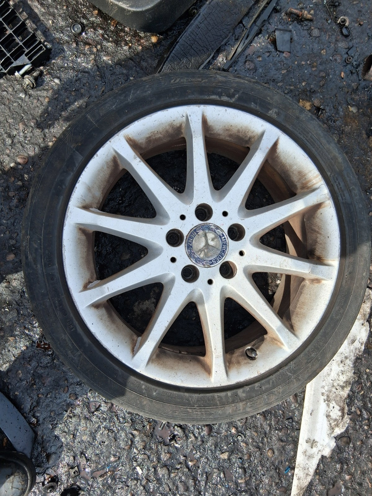 2008 MERCEDES B CLASS W245 17 INCH ALLOY WHEEL WITH TYRE 215/45R17