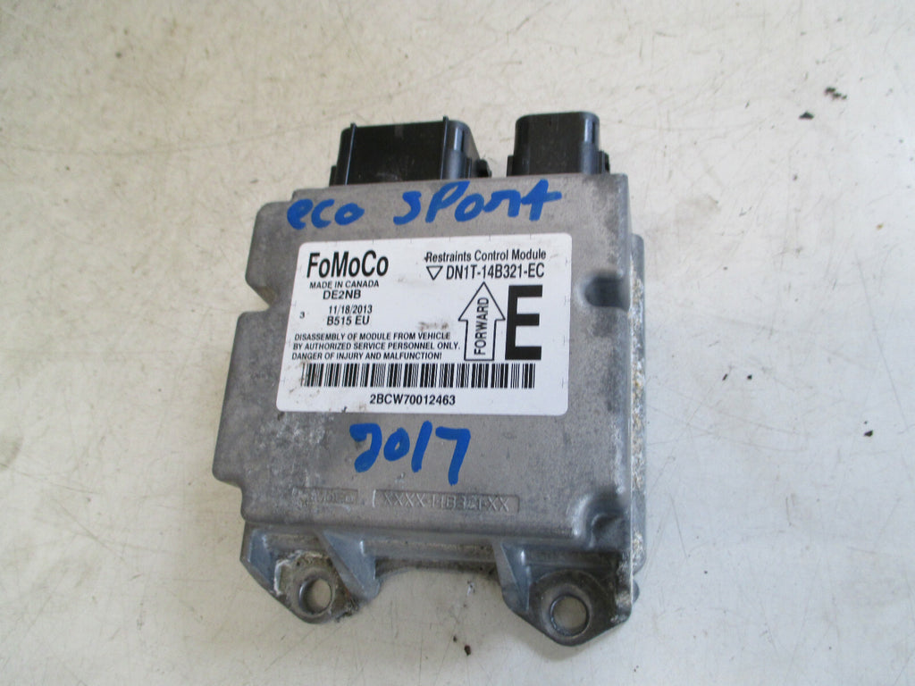 FORD ECOSPORT 2017 SAFETY ECU ENGINE CONTROL MODULE DN1T14B321EC