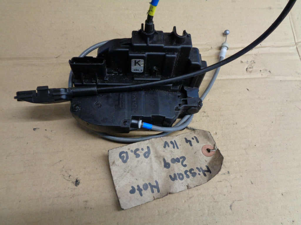 NISSAN NOTE 2009 NSR PASSENGER SIDE REAR DOOR LOCK MECH MECHANISM K XRLS