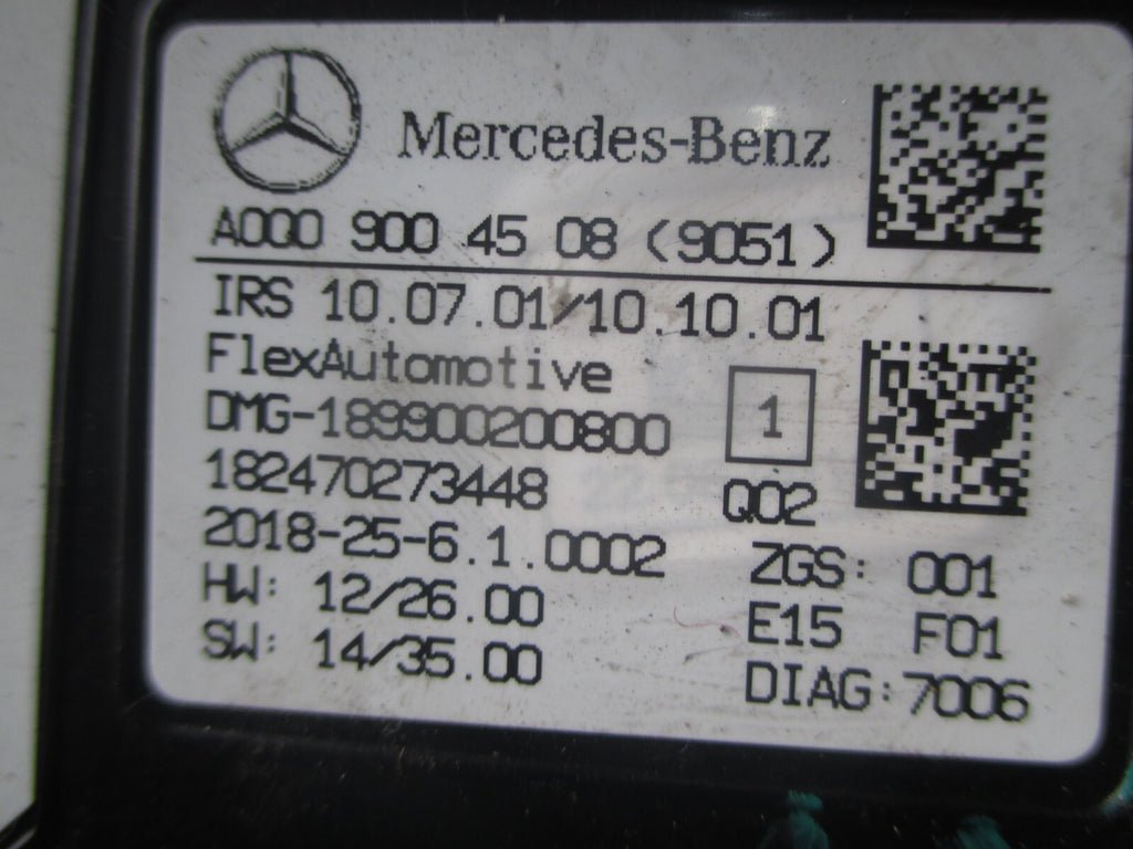 MERCEDES A CLASS W176 2018 INTERIOR FRONT ROOF LIGHT A0009004508
