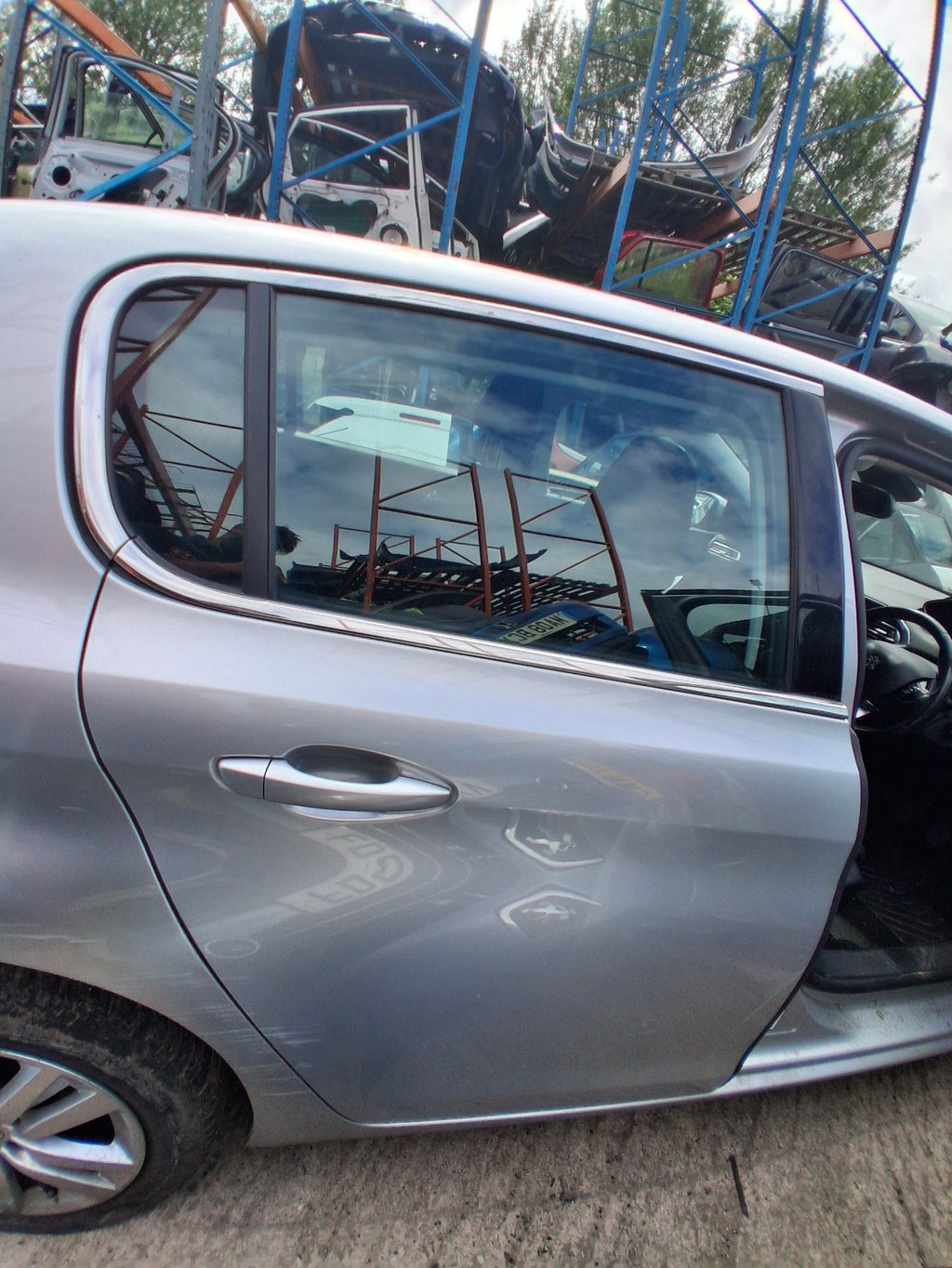 2014 PEUGEOT 308 MK2 HATCH OSR DRIVER SIDE REAR BARE DOOR GRIS ALUMINIUM EZR