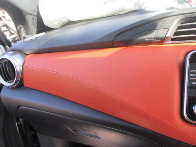 2018 NISSAN MICRA K14 DASHBOARD LEATHER TRIM PANELS ORANGE