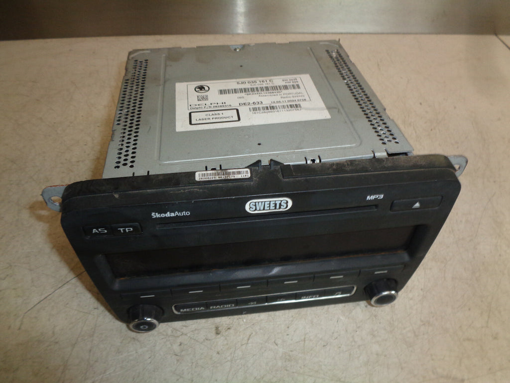 SKODA ROOMSTER 5J 2011 MK2 RADIO CD PLAYER STEREO HEAD UNIT 5J0035161C