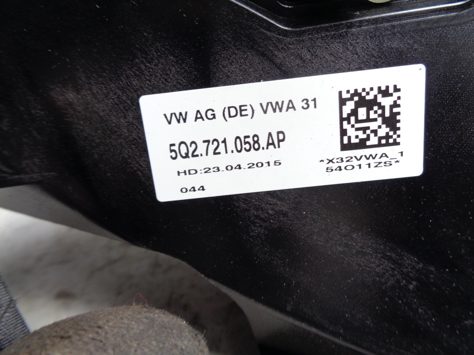 VW VOLKSWAGEN GOLF MK7 2015 BRAKE PEDAL 5Q2721058AP