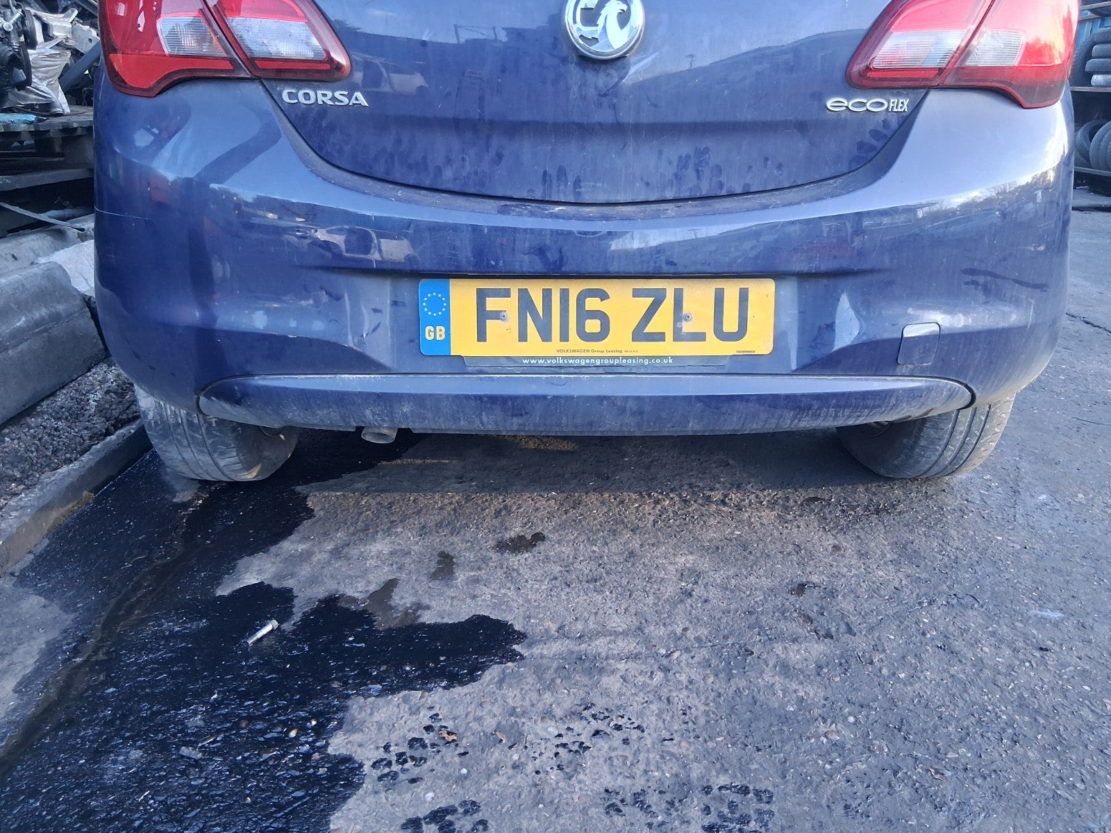 2016 VAUXHALL CORSA E COMPLETE REAR BUMPER BLUE