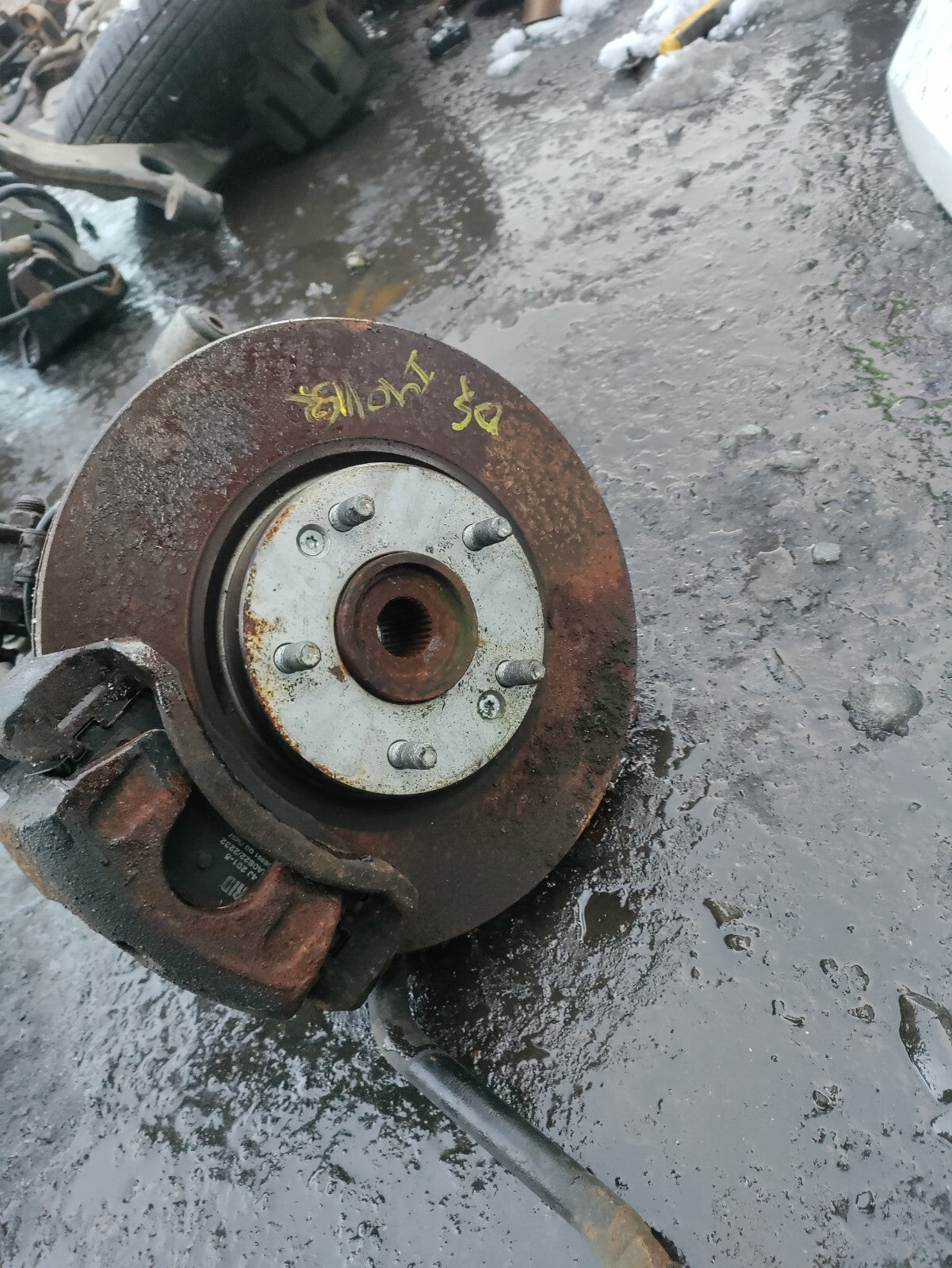 2015 HYUNDAI I40 1.7 DIESEL OSF DRIVER SIDE FRONT LEG SHOCK, HUB & WISH BONE
