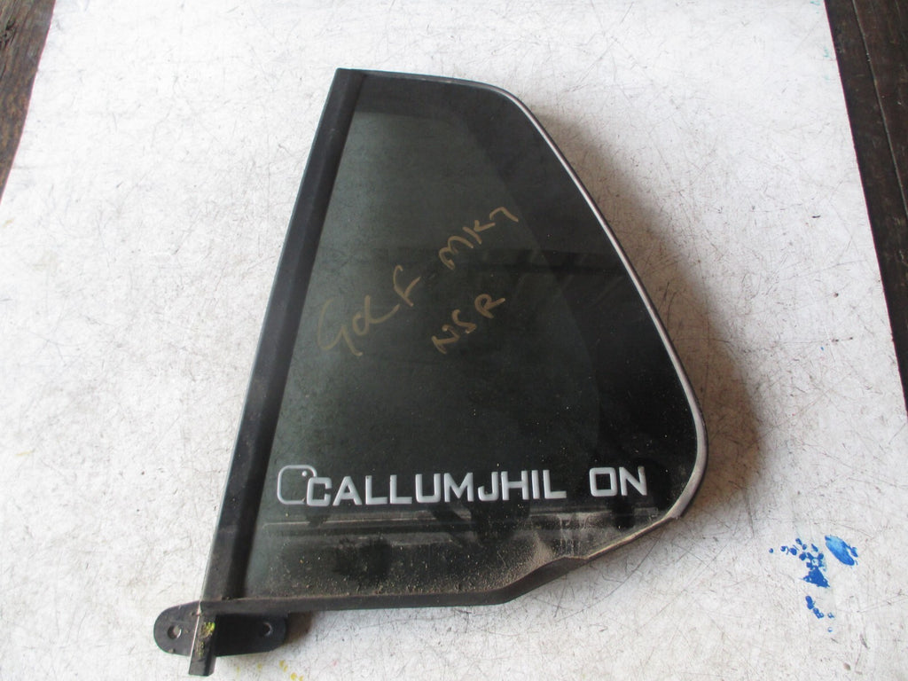VW VOLKSWAGEN GOLF MK7 2016 5 DOOR NSR PASSENGER SIDE REAR QUARTER WINDOW GLASS