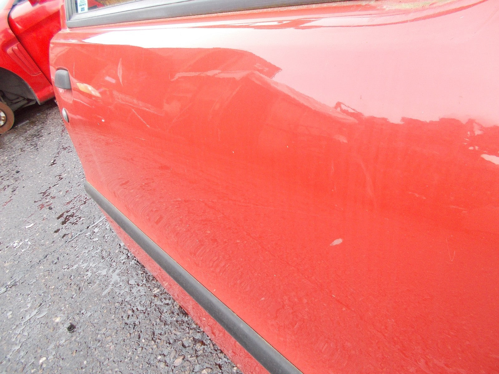 2002 FIAT SEICENTO MICHAEL SCHUMACHER OS DRIVERS SIDE FRONT DOOR RED 199/A