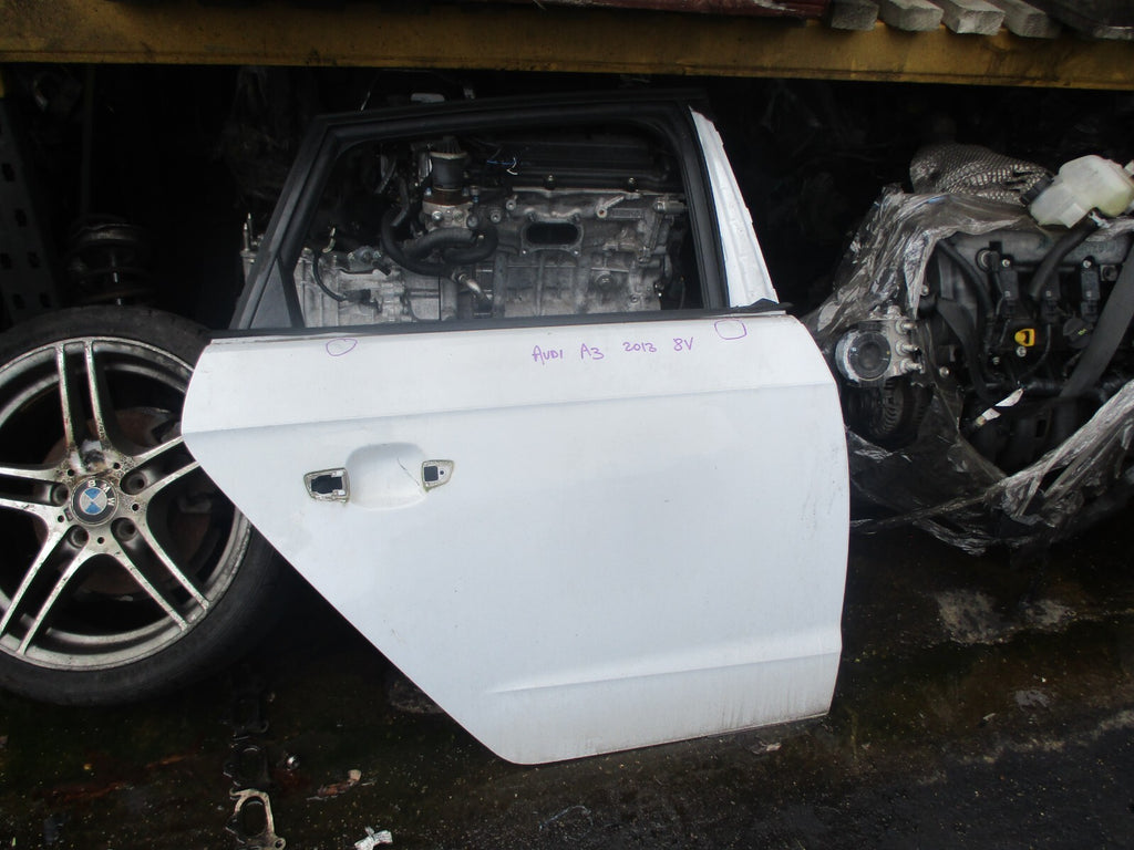 AUDI A3 8V 2013 OSR DRIVER SIDE REAR BARE DOOR WHITE