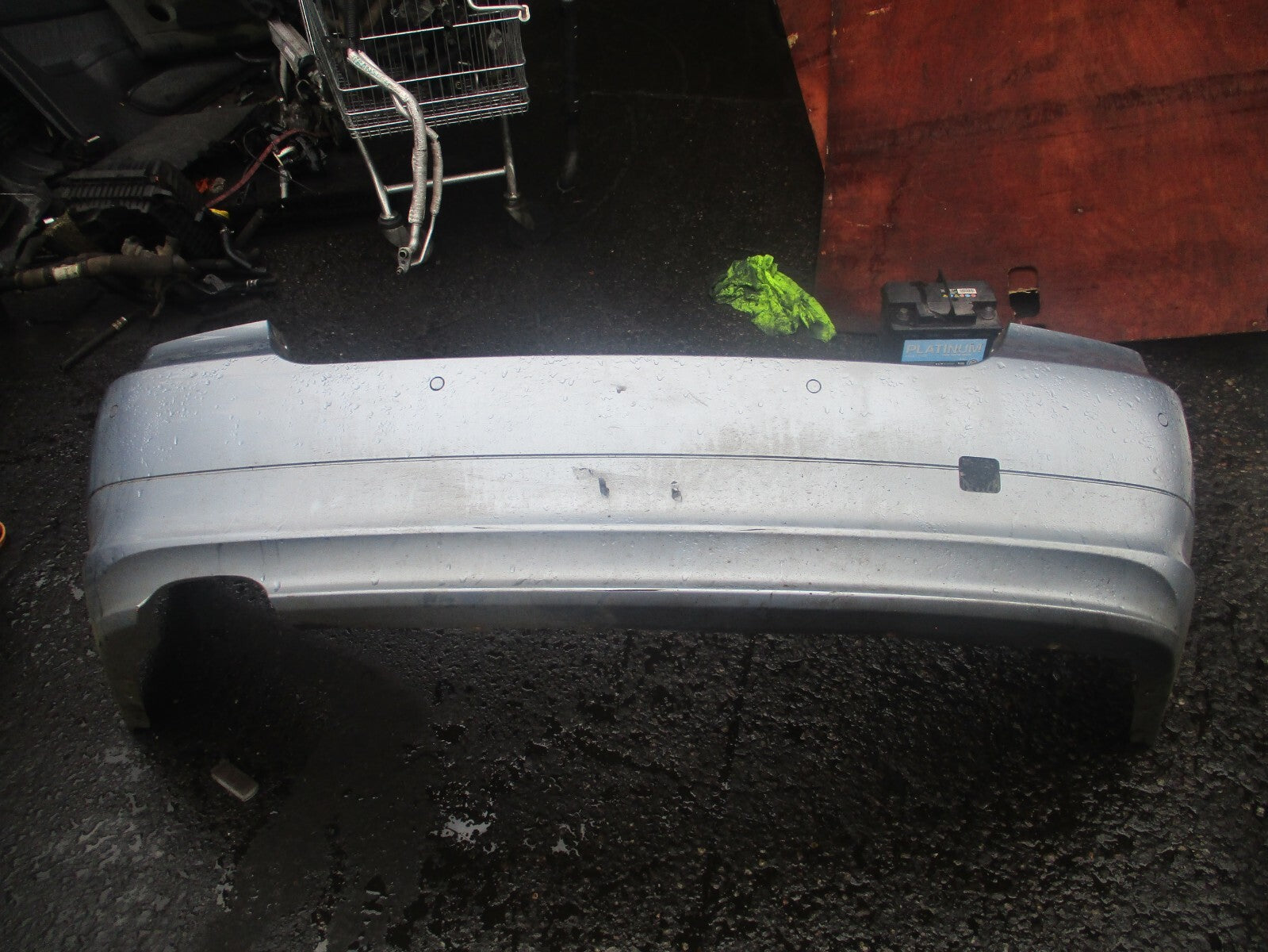 2009 BMW 3 SERIES LCI E90 SALOON REAR BUMPER WITH SENSORS LIGHT BLUE