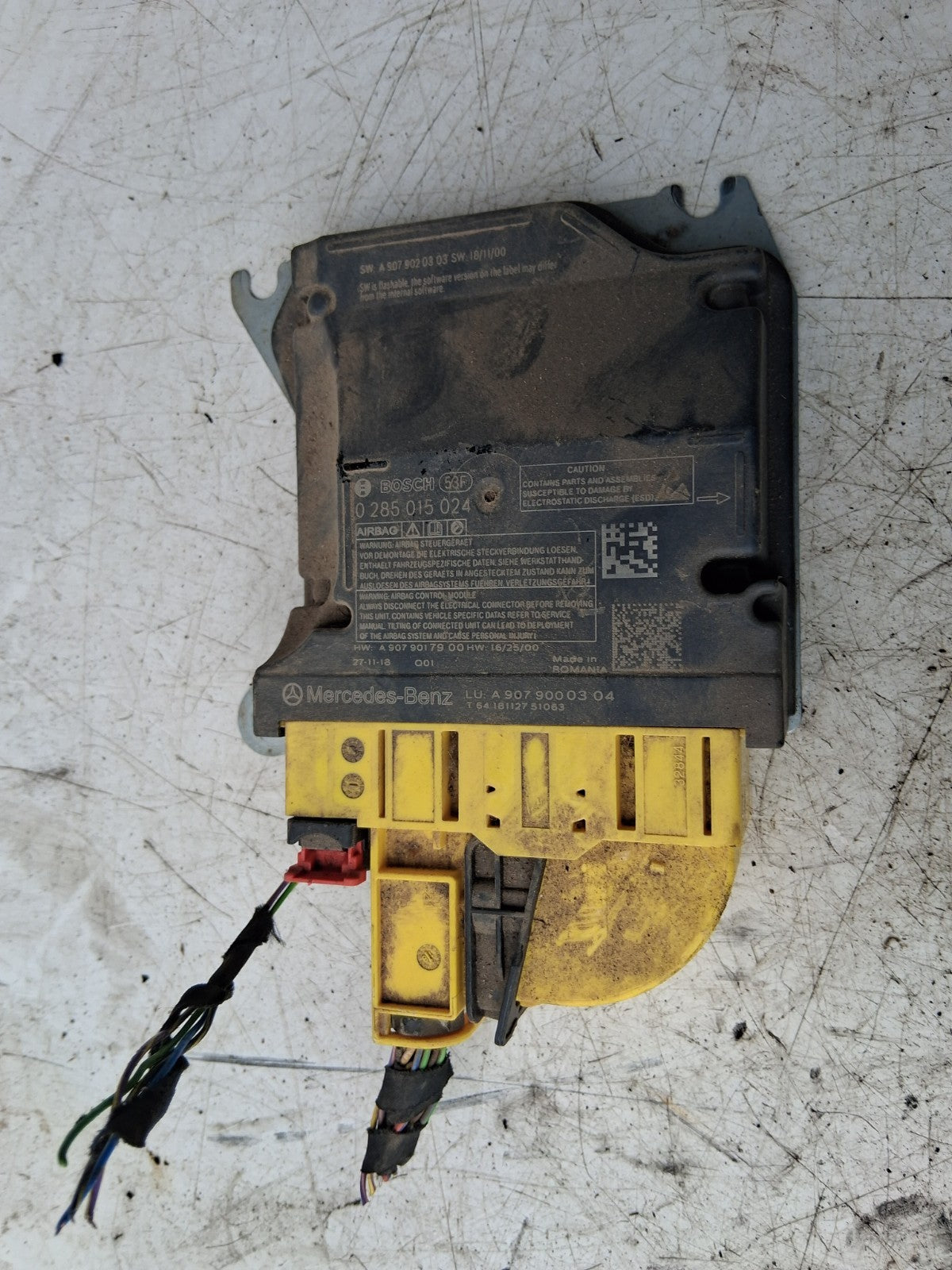 2021 MERCEDES BENZ SPRINTER W907 ECU AIRBAG MODULE SENSOR A9079000304