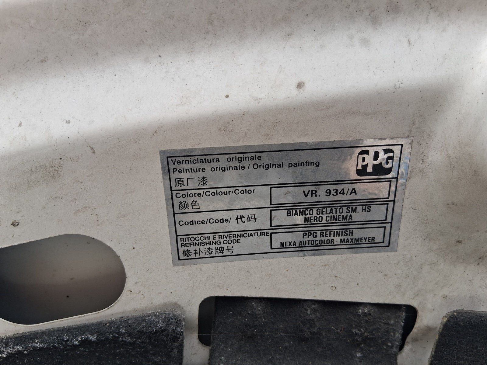 2019 FIAT 500L HATCHBACK FRONT BONNET HOOD PANEL WHITE BIANCO GELATO 934/A