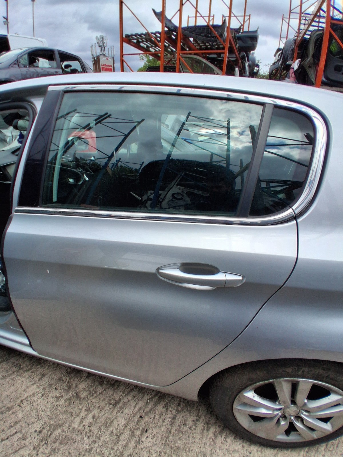 2014 PEUGEOT 308 MK2 NSR PASSENGER SIDE REAR BARE DOOR GRIS ALUMINIUM EZR