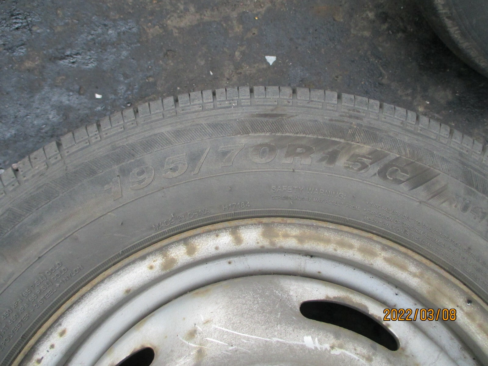 FORD TRANSIT 2004 MK6 STEEL WHEEL & TYRE 195/70R15 ANNAITE
