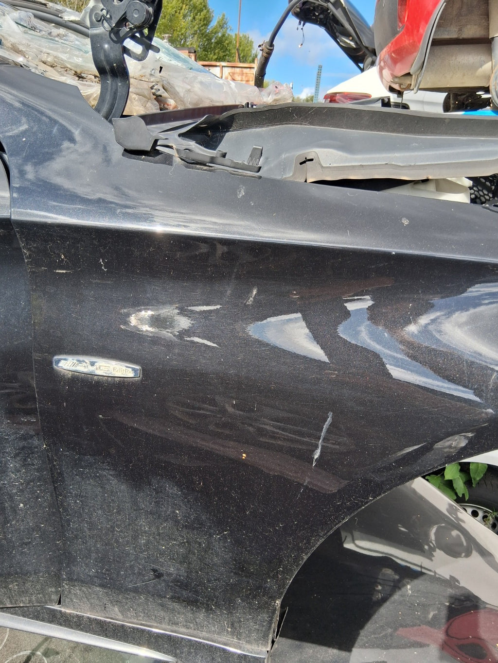 2016 MERCEDES C CLASS W205 OSF DRIVER SIDE FRONT RIGHT WING PANEL BLACK 197
