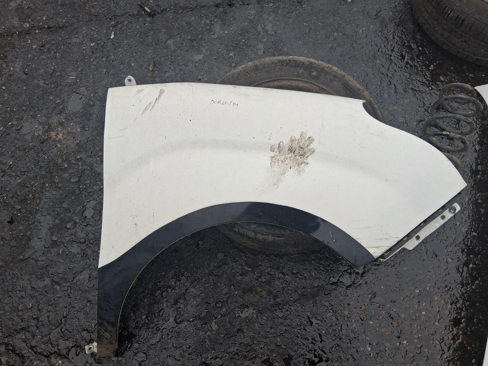 2013 FIAT DOBLO MK2 OS DRIVER SIDE FRONT RIGHT WING PANEL WHITE
