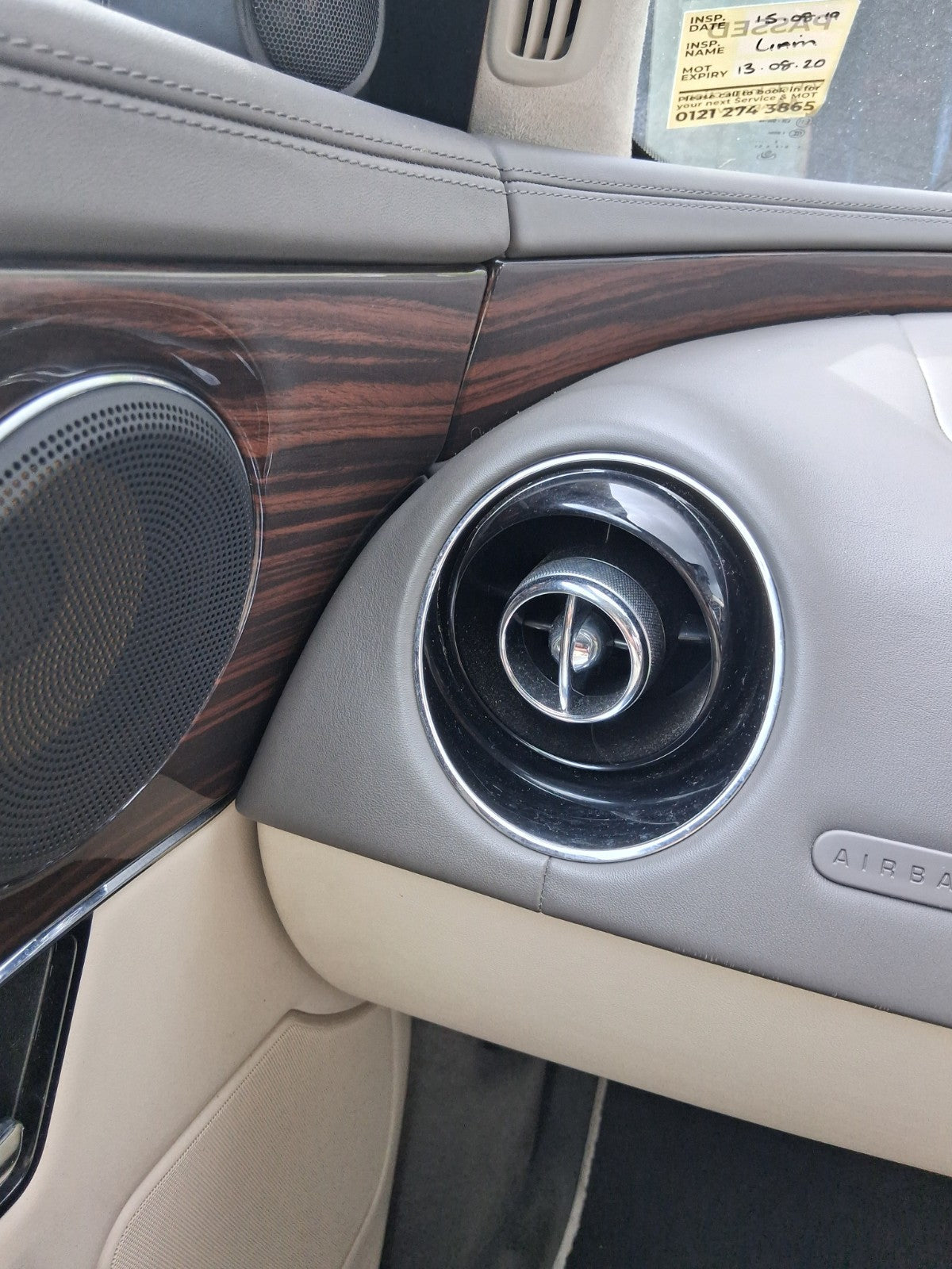 2012 JAGUAR XJ X351 NSF PASSENGER SIDE FRONT LEFT AIR VENT